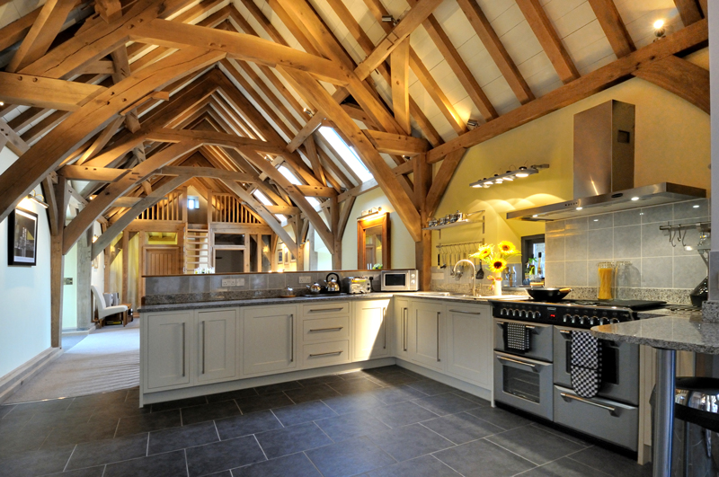 A traditionally-style oak framed new build home