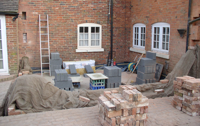 Materials on site for the next days work
