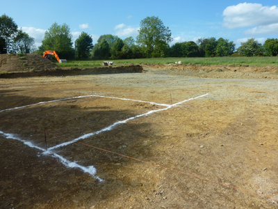 setting out the position of the build